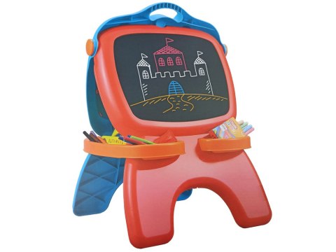 TABLICA DWUSTRONNA MAGNETYCZNA KREDOWA NIEBIESKO CZERWONA SZABLONY