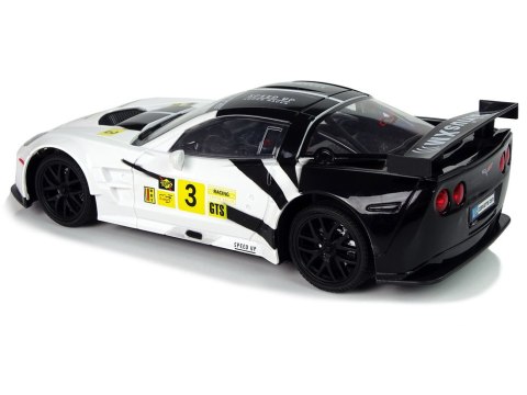 AUTO SPORTOWE WYŚCIGOWE R/C 1:18 CORVETTE C6.R BIAŁY 2.4 G ŚWIATŁA