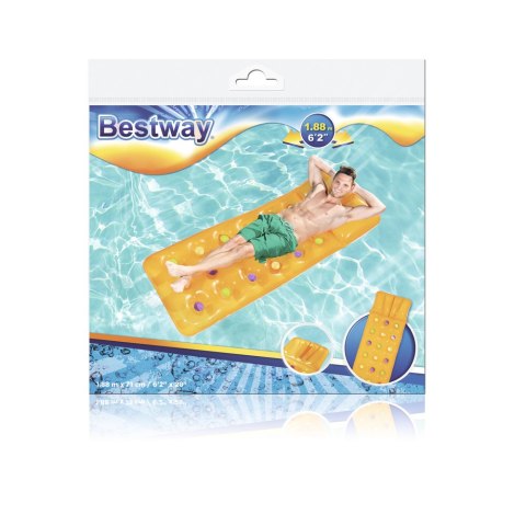 DMUCHANY MATERAC DO PŁYWANIA ŻÓŁTY 188 X 71 CM BESTWAY 43014