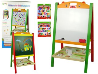 DREWNIANA TABLICA 2W1 MAGNESY PISAK LICZBY DZIAŁANIA SŁOWA