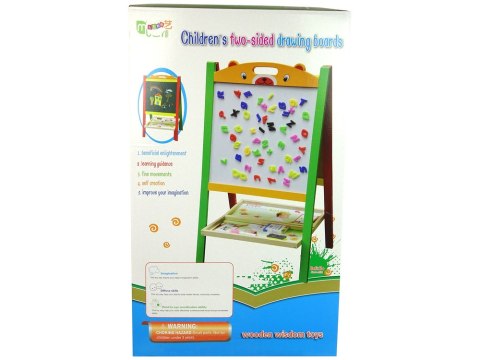 DREWNIANA TABLICA 2W1 MAGNESY PISAK LICZBY DZIAŁANIA SŁOWA