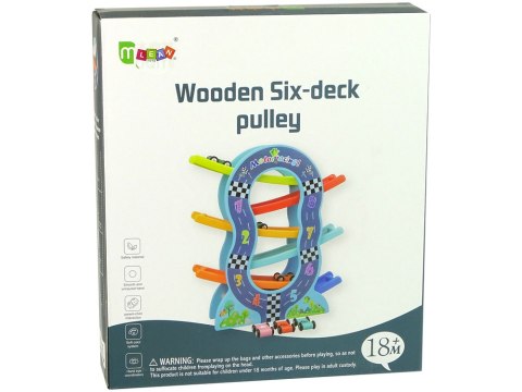 DREWNIANA ZJEŻDŻALNIA 6 POZIOMÓW AUTKA LICZBY