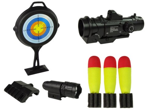 KARABIN GRANATNIK RAKIETY Z DŹWIĘK LATARKA CZARNY