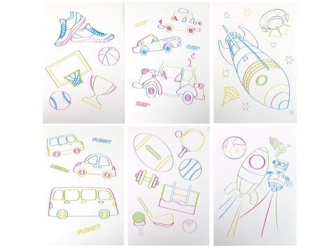 MAGICZNA PODŚWIETLANA TABLICA 3D OKULARY NIEBIESKA