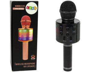 MIKROFON BEZPRZEWODOWY USB GŁOŚNIK NAGRYWANIE KARAOKE MODEL WS-858 CZARNY