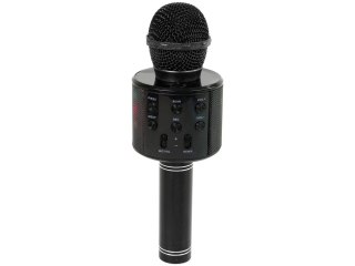 MIKROFON BEZPRZEWODOWY USB GŁOŚNIK NAGRYWANIE KARAOKE MODEL WS-858 CZARNY