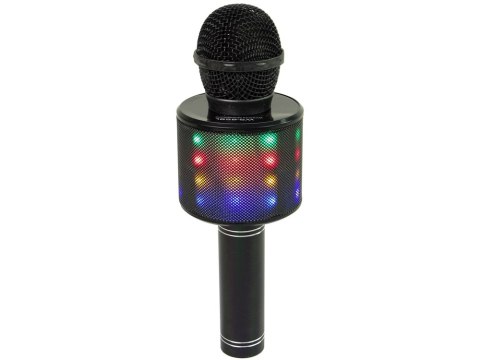 MIKROFON BEZPRZEWODOWY USB GŁOŚNIK NAGRYWANIE KARAOKE MODEL WS-858 CZARNY