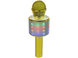MIKROFON BEZPRZEWODOWY USB GŁOŚNIK NAGRYWANIE KARAOKE MODEL WS-858 ZŁOTY
