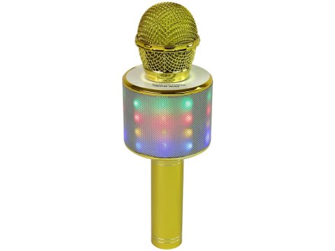 MIKROFON BEZPRZEWODOWY USB GŁOŚNIK NAGRYWANIE KARAOKE MODEL WS-858 ZŁOTY