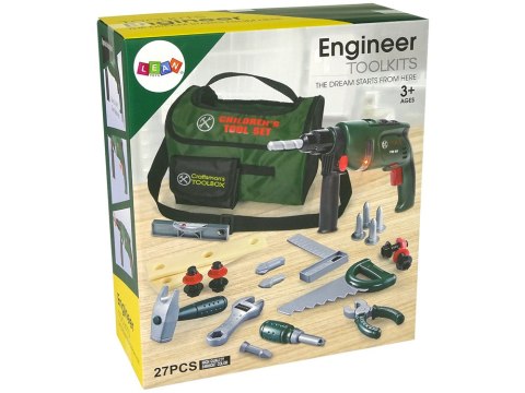 ZESTAW MAJSTERKOWICZA W TORBIE WIERTARKA MŁOTEK PIŁA KLUCZ FRANCUSKI