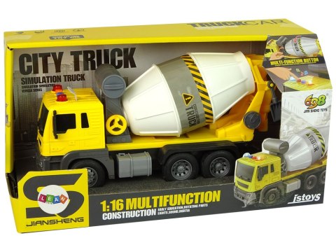 BETONIARKA ŻÓŁTA OBROTOWA GRUSZKA DŹWIĘK ŚWIATŁA 1:16