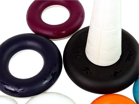 EDUKACYJNA PIRAMIDKA Z OBRĘCZAMI KÓŁKA KACZUSZKA