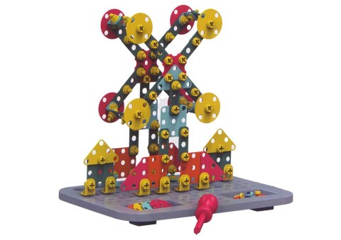 KLOCKI KONSTRUKCYJNE W SKRZYNCE MAJSTERKOWANIE WIERTARKA DIY