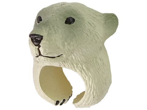 PIERŚCIEŃ NA RĘKĘ EDUKACYJNE ZWIERZĘTA NIEDŹWIEDŹ BIAŁY