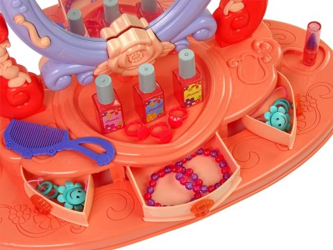 TOALETKA DO MAKIJAŻU Z LUSTREM ŚWIATŁA DŹWIĘK RÓŻA