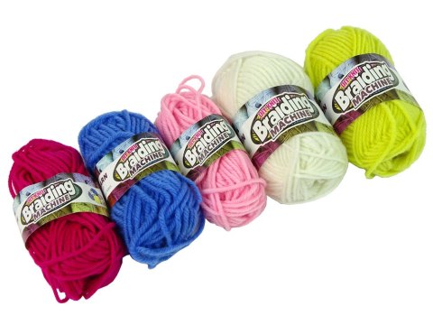 ZESTAW KREATYWNY MASZYNKA DO ZAPLATANIA TKANIA 5 KOLORÓW NICI