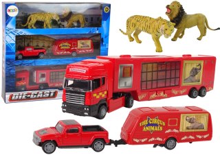 CYRKOWA CIĘŻARÓWKA TRANSPORTER ZWIERZĄT PRZYCZEPA PICKUP LEW TYGRYS