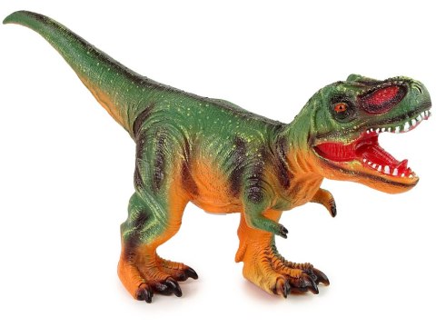 DUŻA FIGURKA DINOZAUR TYRANOZAUR REX ZIELONO- POMARAŃCZOWY DŹWIĘK 60 CM DŁUGOŚCI