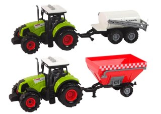 DUŻY TRAKTOR ŚWIATŁA LED DŹWIĘKI 2 MASZYNY FARM SET