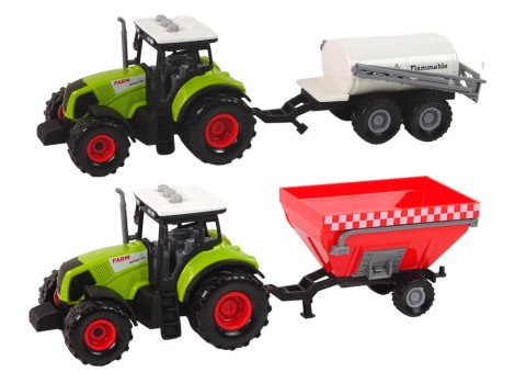 DUŻY TRAKTOR ŚWIATŁA LED DŹWIĘKI 2 MASZYNY FARM SET