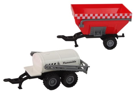 DUŻY TRAKTOR ŚWIATŁA LED DŹWIĘKI 2 MASZYNY FARM SET