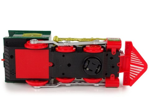 LOKOMOTYWA ŚWIĄTECZNA ŚWIATŁA DŹWIĘK ZIELONA NA BATERIE