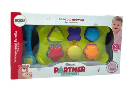 SORTER EDUKACYJNY DWUSTRONNY WBIJANKA MŁOTKIEM KLOCKI KSZTAŁTY