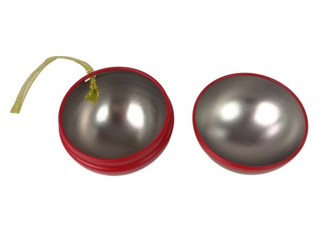 ŚWIĄTECZNA BOMBKA METALOWA OZDOBA NA CHOINKĘ MIKOŁAJ Z BAŁWANEM ZIELONA