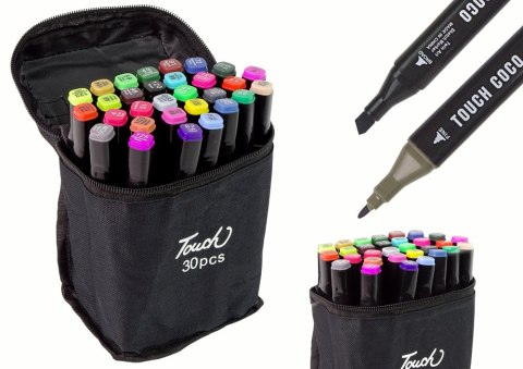 ZESTAW PISAKÓW MARKERÓW TOUCH 30 SZT TORBA MARKERY ALKOHOLOWE