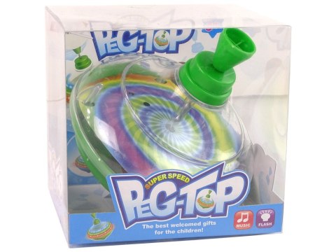 BĄCZEK DO KRĘCENIA ZABAWKA KOLORY DIODY LED MUZYKA