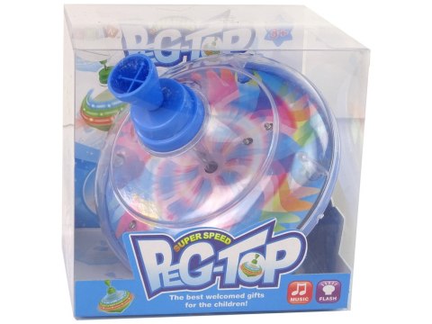 BĄCZEK DO KRĘCENIA ZABAWKA KOLORY DIODY LED MUZYKA
