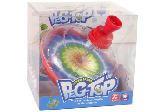 BĄCZEK DO KRĘCENIA ZABAWKA KOLORY DIODY LED MUZYKA