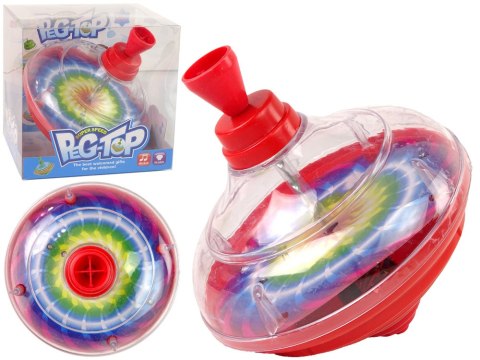 BĄCZEK DO KRĘCENIA ZABAWKA KOLORY DIODY LED MUZYKA