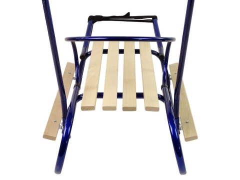 SANKI METALOWE Z PCHACZEM OPARCIE PASEK NIEBIESKIE