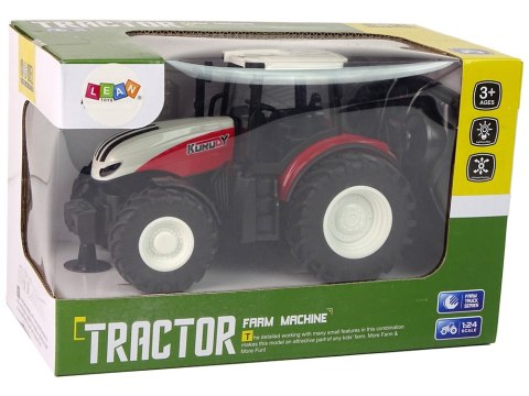 TRAKTOR ROLNICZY 1:24 ZDALNIE STEROWANY R/C PILOT FARMA BIAŁO CZERWONY
