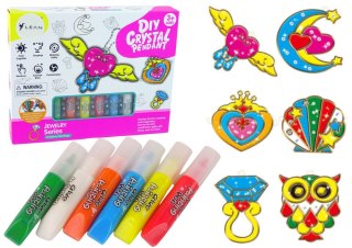 WITRAŻE ZAWIESZKI DO MALOWANIA ZASTYGAJĄCA FARBA BIŻUTERIA 6 SZT.