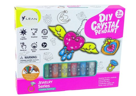 WITRAŻE ZAWIESZKI DO MALOWANIA ZASTYGAJĄCA FARBA BIŻUTERIA 6 SZT.