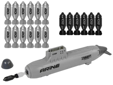 ZESTAW ARMIA MORSKA ŁÓDŹ PODWODNA ODRZUTOWCE BOMBY