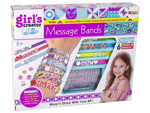 ZESTAW BIŻUTERII BRANSOLETEK LITERKI DIY