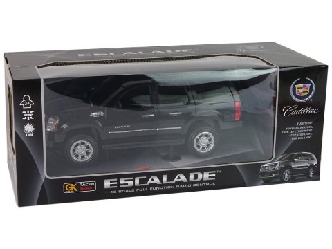 AUTO CADILLAC ESCALADE R/C CZARNY ŚWIATŁA DŹWIĘK 1:16