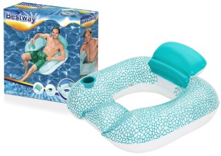 DMUCHANA PODUSZKA KOŁO DO PŁYWANIA NIEBIESKIE 102 X 94 CM BESTWAY 43097