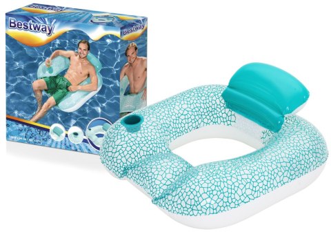 DMUCHANA PODUSZKA KOŁO DO PŁYWANIA NIEBIESKIE 102 X 94 CM BESTWAY 43097