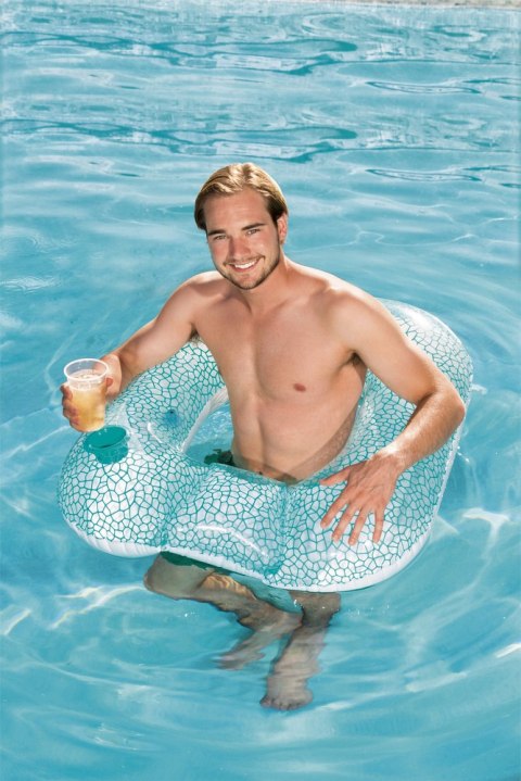 DMUCHANA PODUSZKA KOŁO DO PŁYWANIA NIEBIESKIE 102 X 94 CM BESTWAY 43097