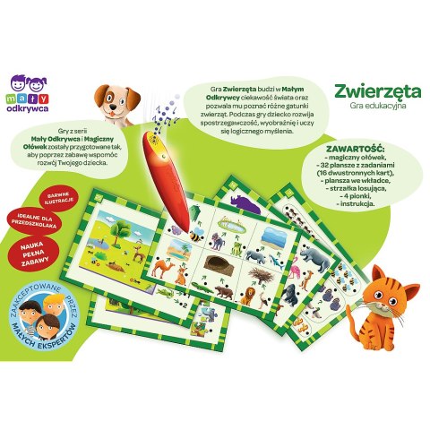 GRA EDUKACYJNA DLA DZIECI ZWIERZĘTA MAGICZNY OŁÓWEK TREFL 02111