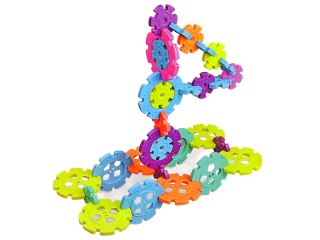 KLOCKI KONSTRUKCYJNE PŁATKI ŚNIEGU 120 ELEMENTÓW