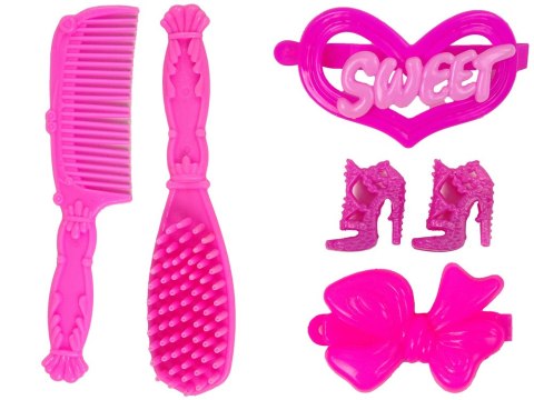 LALKA KSIĘŻNICZKA Z BIAŁYM KUCYKIEM FIGURKI AKCESORIA