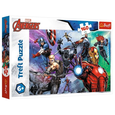 PUZZLE - 160 - MARVEL AVENGERS - ZAWSZE GOTOWI BOHATEROWIE - TREFL 15424