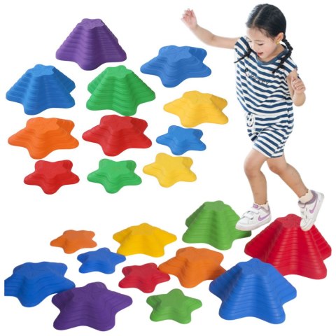 ŚCIEŻKA SENSORYCZNA KAMIENIE 3 ROZMIARY 6 KAMIENI KOLOROWE