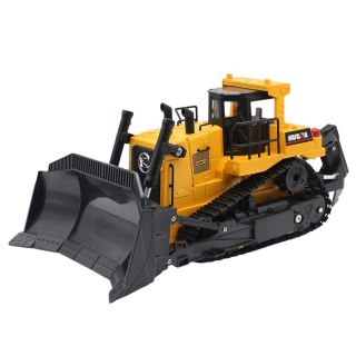 SPYCHACZ BULDOŻER SAMOCHÓD BUDOWLANY ZDALNIE STEROWANY 1:16 R/C ŻÓŁTY