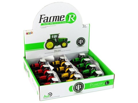 TRAKTOR CIĄGNIK RESORAK METALOWY Z NAPĘDEM